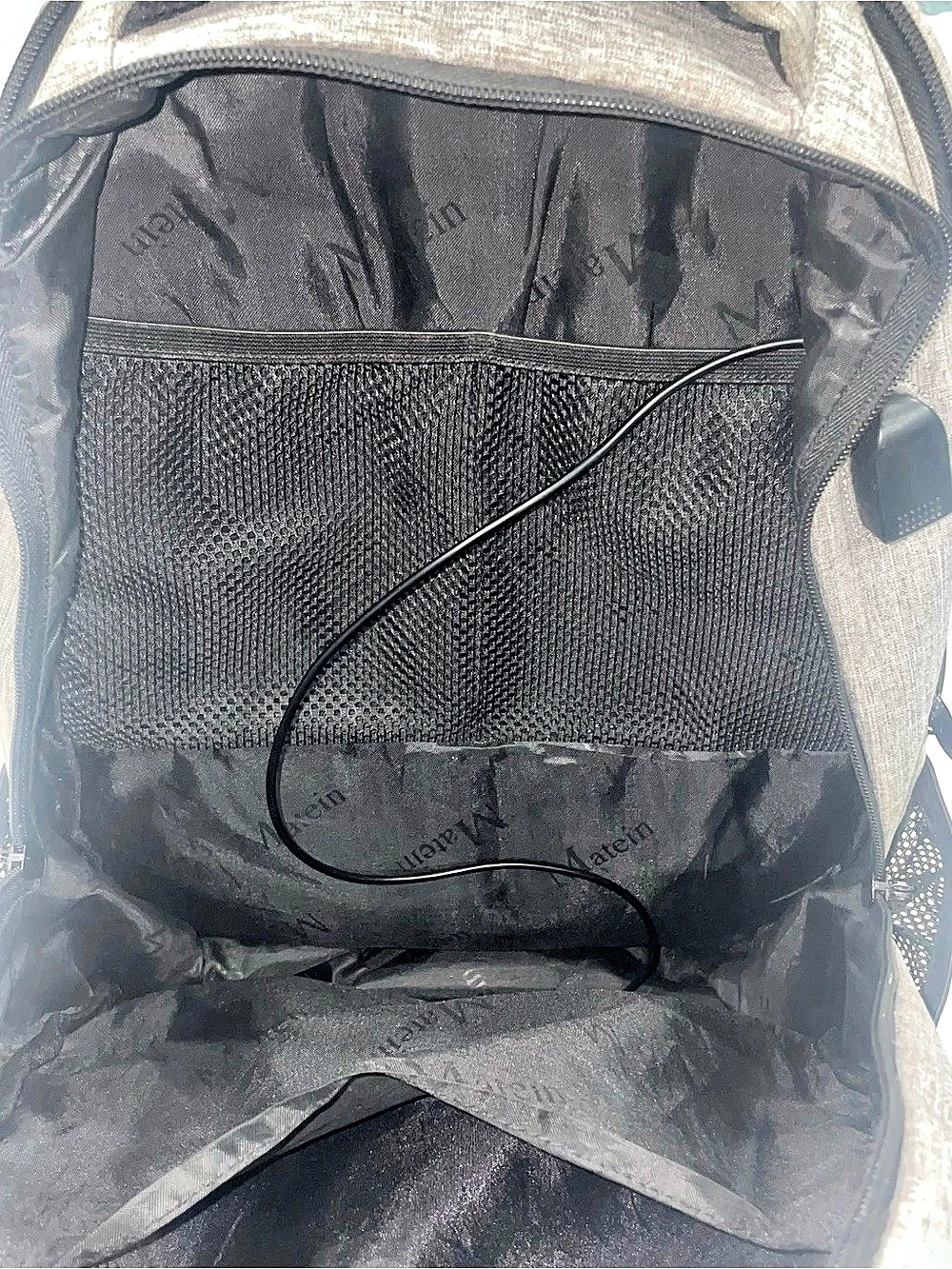 Matein Gray & Black Backpack - Picture 13 of 14